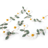 Wool felt daisy chain garland for daisy-theme parties, 1st birthdays, nursery décor