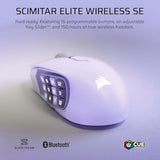 Corsair Scimitar Elite Wireless SE MMO PC Gaming Mouse – 33,000 DPI, 16 Programmable Buttons, Key Slider, Elgato Virtual Stream Deck, 1,000Hz Polling, Up to 150-Hour Battery – White