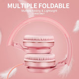 S9 Wired Headphones With Microphone For School,On-Ear Kids Headphones For Girl