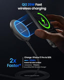 Magnetic Wireless Charger, 5FT Qi2 25W Fast Charging Pad Compatible with MagSafe for iPhone Air/17e/17/16/15/14/13/12/Pro/Pro Max Series & AirPods