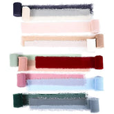 12 Rolls Handmade Fringe Chiffon Ribbon Silk Ribbon Handmade Frayed Ed