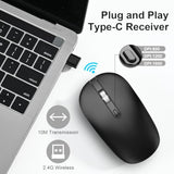 Wireless Mouse For Laptop, Slim Silent Mouse 2.4G Portable Computer Mice With