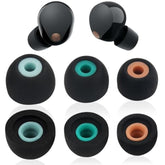 3 Pairs Wf-1000Xm5 Ear Tips Memory Foam Earbud Tips Compatible With Sony Wf-1000Xm4 Wf-1000Xm5 Earbuds Tips Soft Slow-Rebound Memory Foam Ear Tips Ear Replacement Tips (S/M/L, Black)