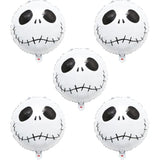 10Pc Halloween Foil Balloons – Happy Halloween with Skull Party Decorations