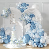 108pcs Dusty Blue Balloon Arch Kit for Birthday, Baby Shower, or Party Decor