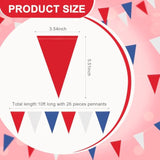 40 Feet 104 Pcs Red White Blue Banner Patriotic Party Decorations Paper Pennant Triangle Flag Bunting Garlands For 4Th Of July Independence Day Graduation Party Decoration Supplies