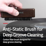 2-in-1 Vinyl Record & Stylus Cleaning Kit with Anti-Static Carbon Fiber Brush and Turntable Stylus Brush with Soft Bristles - Precise Vinyl Cleaning