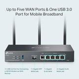 Er706W Omada Gigabit Ax3000 Wifi 6 Vpn Router | 1X Usb 3.0 Support Usb Storage And Lte Backup With Lte Dongle | Supports Omada Mesh | Easy Set-Up