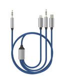 USB C Lightning 3.5mm to AUX Cable 1.2M for iPhone 16 15 14 Headphone Audio Jack Cord Splitter for MFI Certified Connector for iPad Car