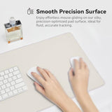 Waterproof Large Gaming Mouse Pad With Durable Stitched Edges, Non-Slip Rubber Base, Smooth Surface Mouse Mat Desk Pad For Home Office Gaming, 31.5"X11.8"X0.12", Beige