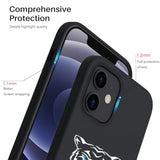 Compatible With 12 Mini Case, Slim Liquid Silicone 3 Layers Full Covered Soft Gel Rubber With Microfiber Case Cover 5.4 Inch-Black