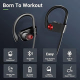 Bluetooth Headphones, Bluetooth 5.3 Ipx7 Waterproof Wireless Sports Earbuds For Workout Gym, 16 Hrs Playtime Running Headphones With Noise Cancelling Mic, Hifi Bass Stereo Inear Earphones