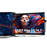 New Mobile Pixels Duex Max Ds Portable Monitor, 14.1" Fhd 1080P Ips Ultra Slim Laptop Screen Extender, Usb A/Usb C/Hdmi Plug And Play Laptop Monitor, Windows/Mac/Android/Switch Coatible