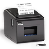 Thermal Receipt Printer, 3'1/8 80Mm Direct Thermal Printer With Usb Serial Lan Port - Kitchen Pos Printer Esc/Pos Command Support Cash Drawer