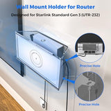 Router Mount For Starlink Gen 3, Clear Acrylic Mesh Router Box Suitable For Wall Mount Or Place On Table, Storage Case For Star Link V3 Mesh Wi-Fi System And Power Supply Accessories