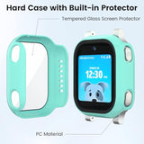 Screen Protector Compatible With At&T Amigo Jr Watch, 3 Pack Bumper Case With Scratch-Resistant Tempered Glass (Teal+Blue+Black)