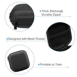 3.94X3.94X1.57 Electronic Organizer Case, 2Pcs Eva Hard Waterproof Square Travel Carrying Case With Zipper For Digital Multimeter, Camera, Charger Cord, Earphone, Black