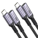 Usb C Extension Cable 3Ft Pack Of 2, (10Gbps/100W/4K@60Hz) Usbc 3.2 Extender Male To Female High Speed Cord, Data Transfer & Charging & Video Sync For Usb-C Hub Mag-Safe Laptop Tablet Phone Monitor