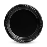 200 Black Plastic Plates 9 Inch Disposable Dinner Plates Bulk Pack for Events