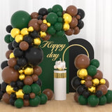 Dark Green Black Gold Brown Balloon Garland Arch Kit - 122Pcs Dark Gre