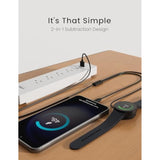 Charger Compatible With Samsung Galaxy Watch 7/Ultra/Fe/6/6 Classic/5 Pro/4 Classic/3/Active 2/Active 2 In 1 Usb To Usb C Charger Cable For Galaxy Watch Phone Tablet Earphone Etc.