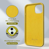 CellEver Heavy-Duty Silicone Case for iPhone 13 - Military Drop Protection, Elevated Screen & Camera Protection, Scratch-Free Interior, Yellow