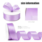 Light Purple Wired Satin Ribbon 1.5 Inch X 20 Yards Large Roll, Polyester Fabric, Lavender Lilac Wire Ribbon For Wreaths, Bows Making, Diy Crafts, Gift Wrapping, Christmas Tree, Front Door Decor