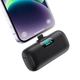 Small Portable Charger For Iphone,Upgraded 5000Mah Pd Fast Charging Power Bank,Mini Battery Pack Backup Charger Compatible With Iphone 14/14 Pro Max/13/13 Pro/12 Pro/11/Xs/Xr/X/8/7/6 Etc-Black