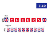 2-Piece British Party Garland UK Flag Pennants & "Cheers" Banner for Decor
