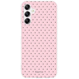 Polka Dot Phone Case for Samsung Galaxy A14 5G and 4G, Clear TPU Shockproof Cover with Aesthetic Design, Soft and Protective Case for Girls and Women, Pink