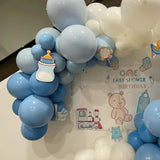 Dusty Blue Balloon Arch Garland, Double Stuffed Pastel Blue Balloons Different Sizes, 18 12 10 5 Inch Blues Balloons For Birthday,Baby Shower,Gender Reveal Party,Boho Decoration,Christening,Graduation