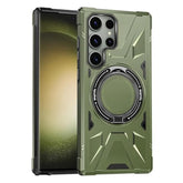 Samsung Galaxy S23 Ultra Magnetic Case - 360 Rotatable Ring Stand, Military Grade Heavy Duty Protection, Compatible With Magsafe, Green