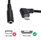 Micro Usb Male To Aux 3.5Mm Audio Cable Cord, 2 Pack 1/8" 4 Pole Trrs Female T