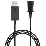 Usb Adapter Compatible With Plantronics Quick Disconnect (Qd) Wired Headset (Connects Headset To Pc, Laptop And Softphones)