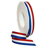 Grosgrain Stripes Ribbon, 5/8" By 20 Yd., Red/White/Blue