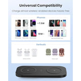 Wireless Charger, 10W Max Dual Charging Pad For Iphone 15/14/14 Plus/13 Pro Max/Pro/Mini/12/11, Airpods 3/2/Pro, Samsung S22/S21, Qc 24W Adapter, Charging Adapter