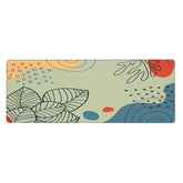 Abstract Plant Leaves Mouse Pad, Waterproof Extended Large Gaming Mousepad Desktop, Big Long Non-Slip Mouse Mat For Laptop, Keyboard, Computer For Decor Office, 31.5 * 11.8 In
