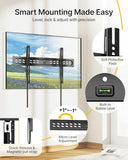 Ultra Slim Fixed TV Wall Mount Bracket for 4395" Flat & Curved TVs, Super Low Profile 0.95" from Wall, Holds 150 lbs, Supports VESA 800x400, Fits