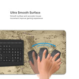 Gaming Mouse Pad Xxl,Extended Large Mouse Mat Desk Pad 35X15In,Stitched Edges Non Slip Mousepad For Computer,Office,Keyboard And Laptop-Retro Earth Map