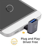 Up Down Angled Usb-C Type-C To Usb 3.0 Female Otg Adapter 90 Degree For Laptop Tablet Phone