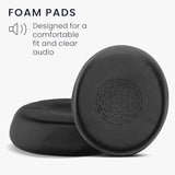 kwmobile Ear Pads Compatible with Jabra Evolve2 55 Earpads - 2X Replacement for Headphones - Black