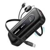 Portable Charger,30W Power Bank With Retractable Cables,10000Mah Fast Charging Battery Pack,Smart Digital Display,Travel Powerbank,Compatible With Iphone 16/15/14/13 Series, Ipad