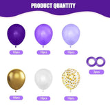 60Pcs Purple And Gold Balloons,Purple And Gold Graduation Decorations Balloon Arch Kits,Suitable For Birthday Wedding Anniversary Festival Ceremony Decorations