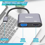 Usbc To Vga/Hdmi Adapter Usb C Hub Multiport Adapter Usb Hdmi Adapter 4K@60Hz