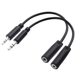 Cable Matters Combo-Pack TRS 2.5 mm and 3.5 mm Headphone Adapter Kit (2.5mm to 3.5mm Adapter and 3.5mm to 2.5mm Adapter) in Black - 4 Inches