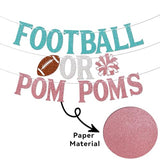 Football or Pom Poms Banner - Boy or Girl Sign, Sweet Little One Banner, Football Baby Shower Decor, Football Gender Reveal Decorations