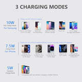 Wireless Charger,10W Max Wireless Charging Stand, Compatible With Iphone 16E/16/16 Plus/16 Pro Max/15/15 Plus/15 Pro Max/14/13/Se 2022/12/11/X/8, Galaxy S22/S21/S20/S10(No Ac Adapter)