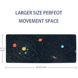 Large Gaming Mouse Pad For Desk Cover,35.43 X 15.75 Inches Large Black Computer Desk Pad Mat For Keyboard And Mouse,3Mm Thick Non-Slip Base Planet Space Mousepad For Desk Accessories
