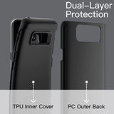 Shockproof Case for Samsung Galaxy S8, Dual Layer Protective Phone Cover with Shock-Absorption (Black)