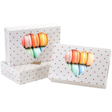 24 Pack Cookie Boxes, 8X5.3X2 Inches Valentine'S Treat Boxes With Window For Desserts, Pastries, Cakes, Muffins, Donut, Chocolate, Strawberry And Valentine'S Day (White Love)